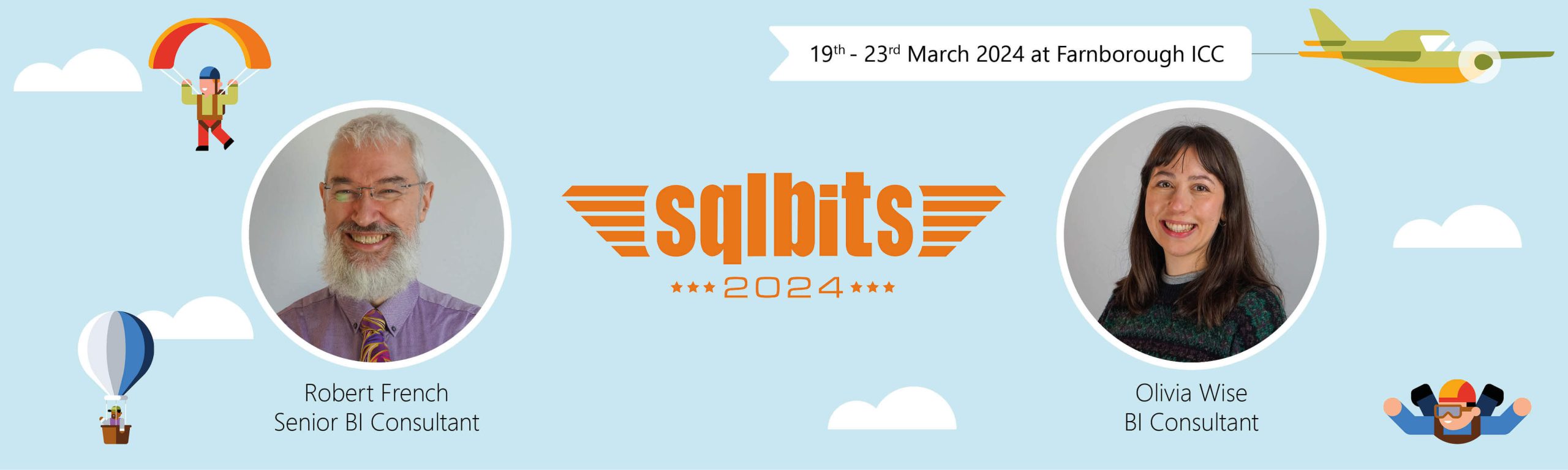 Rob and Olivia SQLBits 2024 Banner